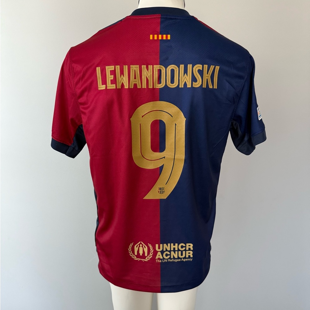 Robert Lewandowski FC Barcelona Champions League New Men’s Nike Soccer Jersey